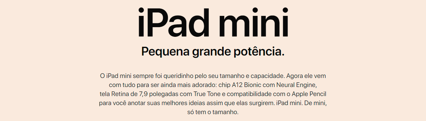 iPad mini 5 Apple, Tela Retina, 64GB, Cinza Espacial, Wi-Fi - MUQW2BZ/A